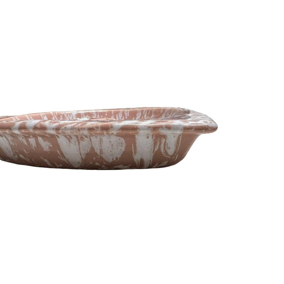 Mid-Century Atomic Ashtray Splatter Speckled Ceramic Triangle Vtg - Picture 3 of 9